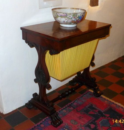 fig 1. Early 19th Cent Sewing/Side Table