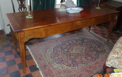 19th Cent Large Fruitwood Farm House/kitchen Table