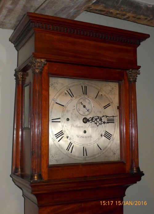fig 1. Georgian Mahogany 3 Train Musical Longcase Clock
