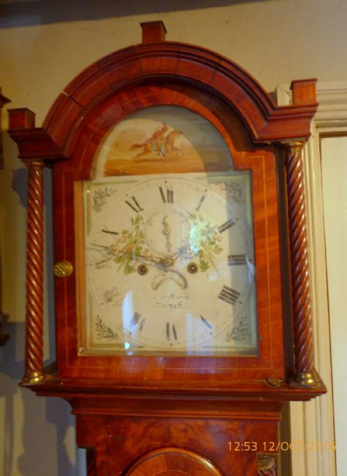 19th Cent Mahogany 8 Day Longcase Clock