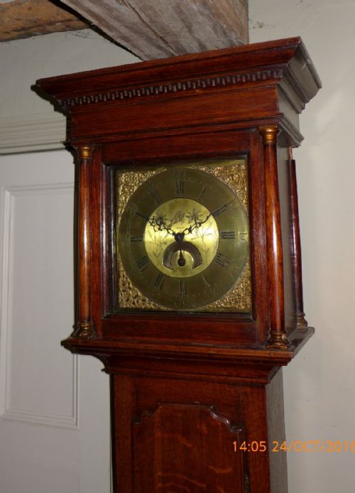 fig 1. 18th Cent Oak 30hr Longcase Clock