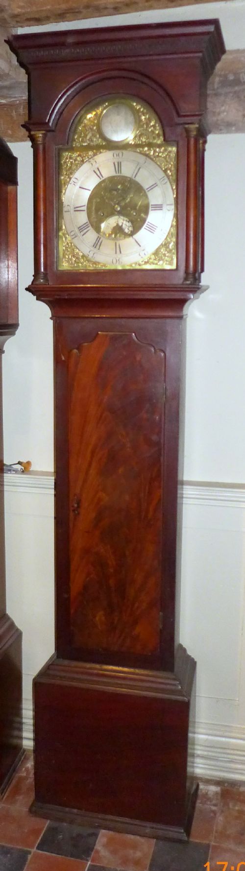 18th Cent Mahogany 8 Day Longcase Clock