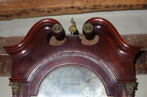 fig 1. 18th Cent Scottish Mahogany Longcase Clock