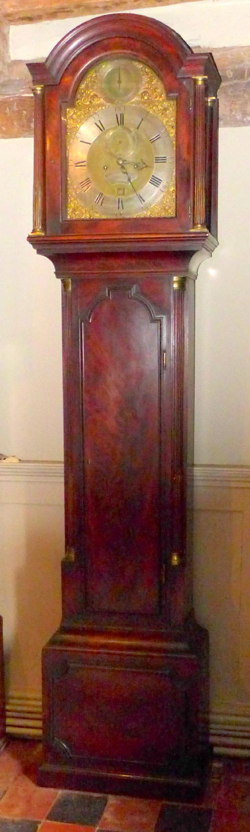 18th Cent Mahogany London Longcase Clock