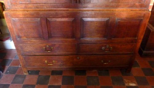 fig 1. 18th Cent Welsh Oak Press Cupboard