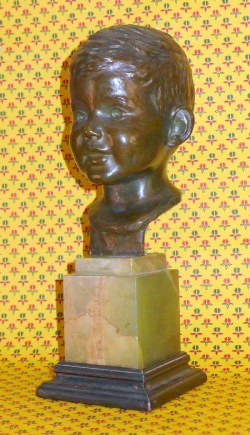 Bronze Head of a Young Boy