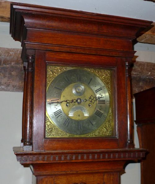 fig 1. 18th Cent Oak 8 Day Longcase Clock