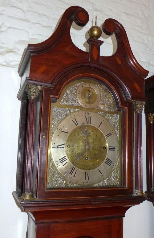 fig 1. Antique Marquetry 3 Train Musical Longcase Clock