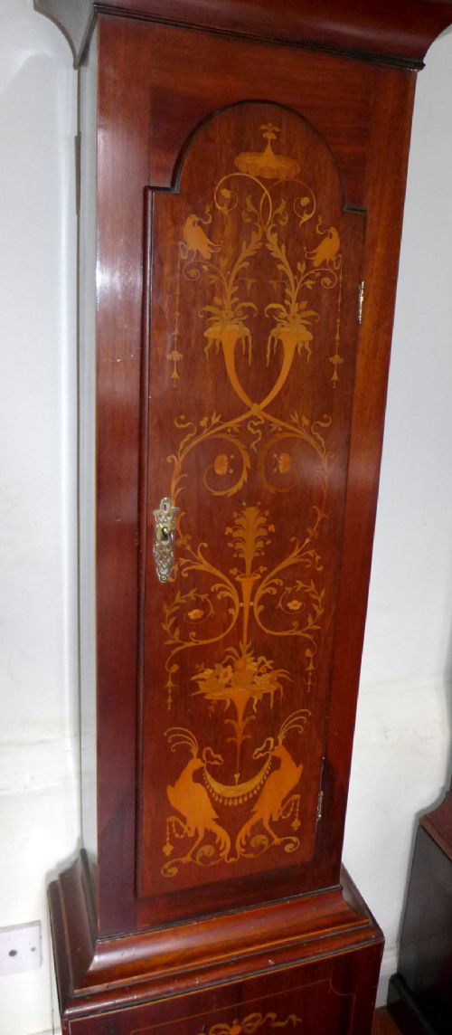 fig 2. Antique Marquetry 3 Train Musical Longcase Clock
