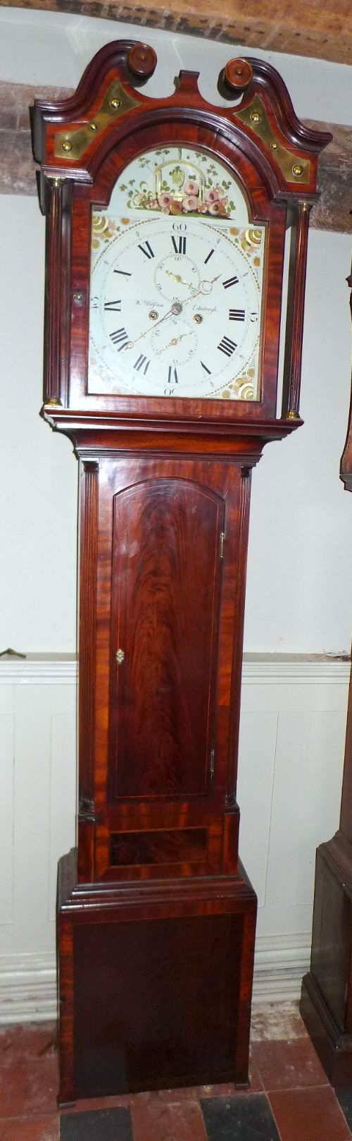 19th Cent Mahogany Scottish Longcase Clock