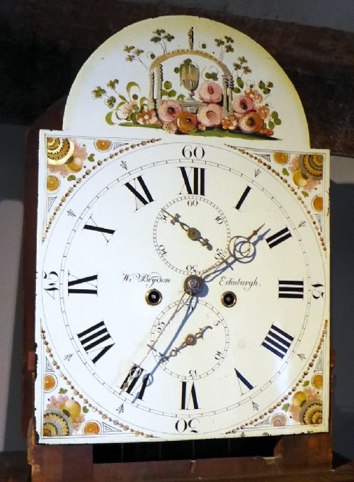 fig 1. 19th Cent Mahogany Scottish Longcase Clock