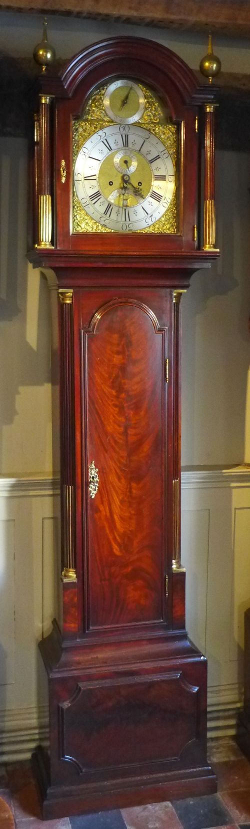 fig 1. Fine 18th Cent London Mahogany Longcase Clock