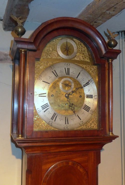 fig 1. 19th Cent Mahogany Musical Longcase Clock
