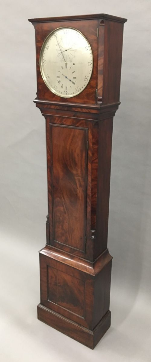 fig 1. 19th Cent London Mahogany Longcase Regulator Clock