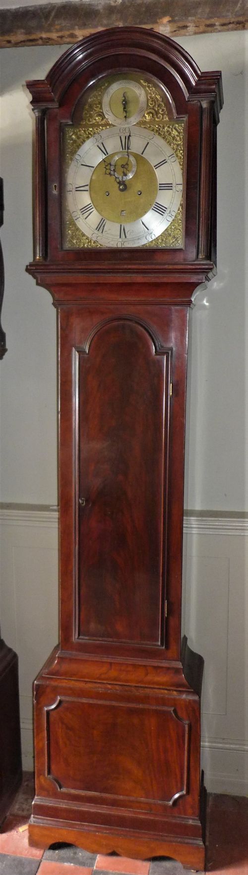 18th Cent Mahogany London Longcase Clock
