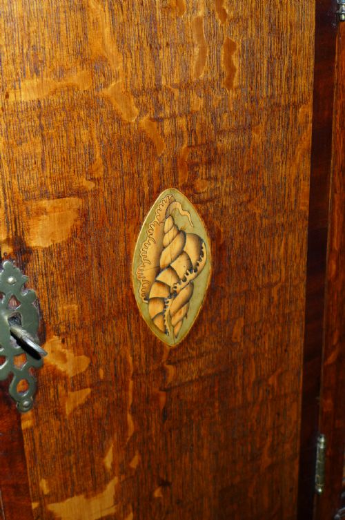 fig 2. Late 18th Cent Oak & Mahogany Longcase Clock