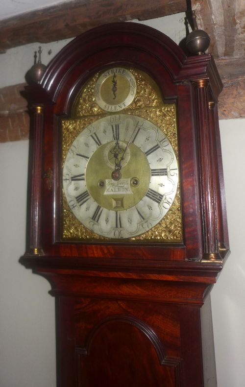 fig 1. 18th Cent Mahogany Long case / Grandfather Clock