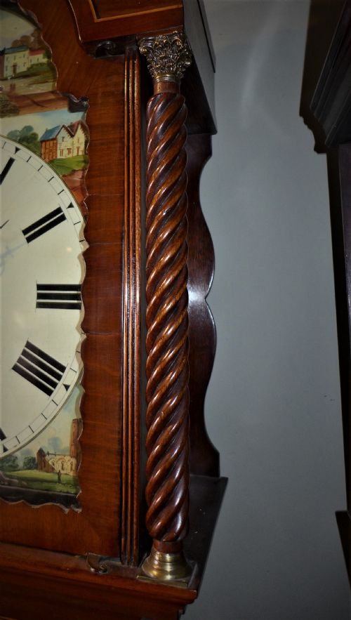 fig 2. 19th Cent Mahogany 8 Day Long case / Grandfather Clock
