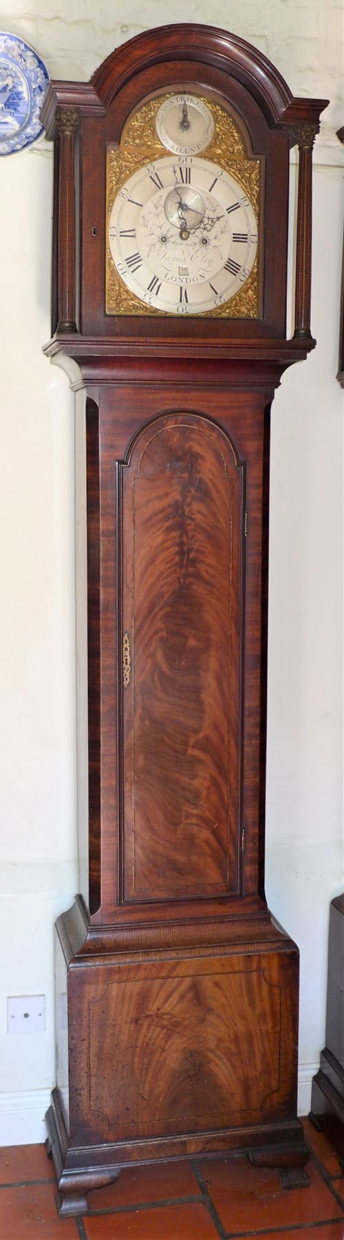 18th Cent Mahogany 8 Day Long Case / Grandfather Clock