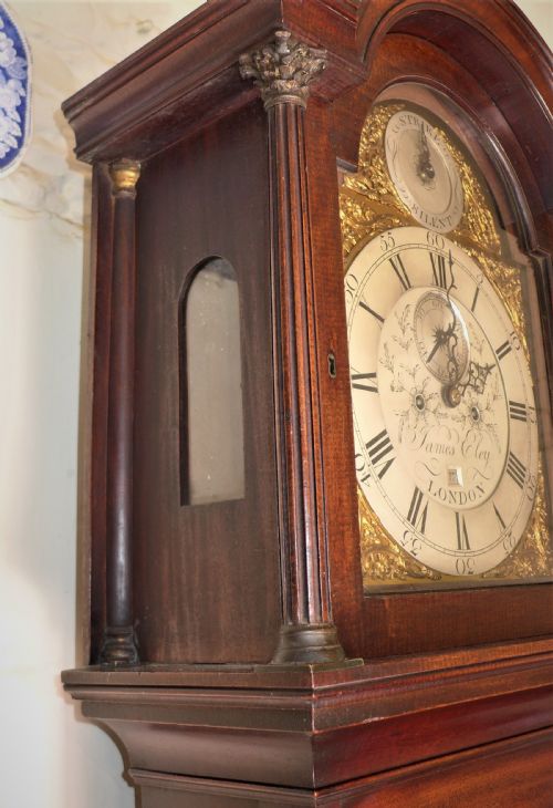fig 2. 18th Cent Mahogany 8 Day Long case / Grandfather Clock