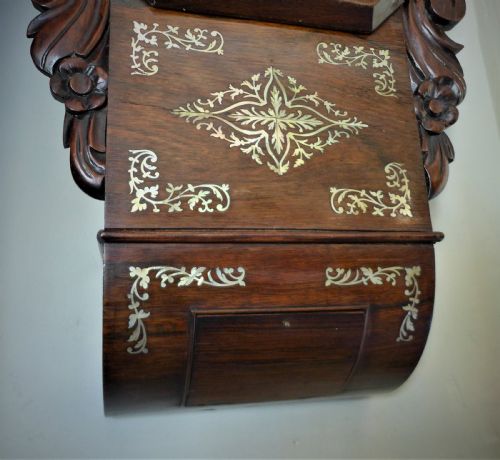 fig 1. Early 19th Cent Rosewood Striking Fusee Wall Clock
