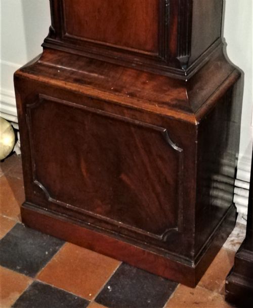 fig 1. 18th Cent Mahogany 8 Day Long Case / Grandfather Clock