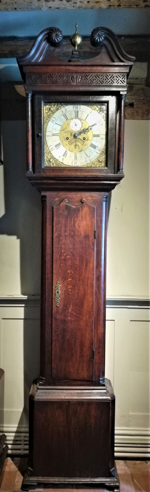 18th Cent Oak 8 Day Long Case / Grandfather Clock
