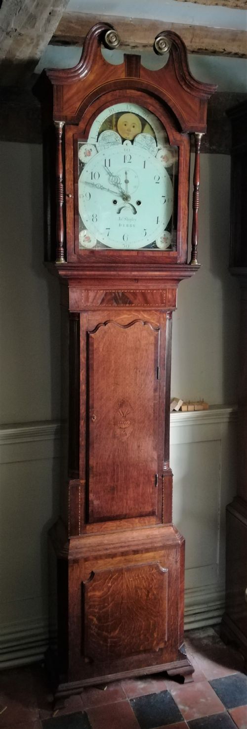 Early 19th Cent 8 Day Moon Phase Long Case / Grandfather Clock