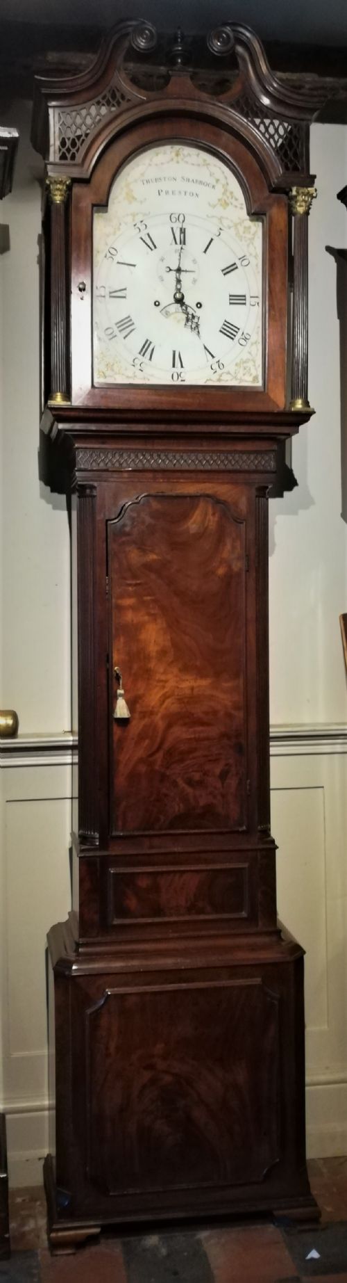 18th Cent Mahogany 8 Day Long Case / Grandfather Clock