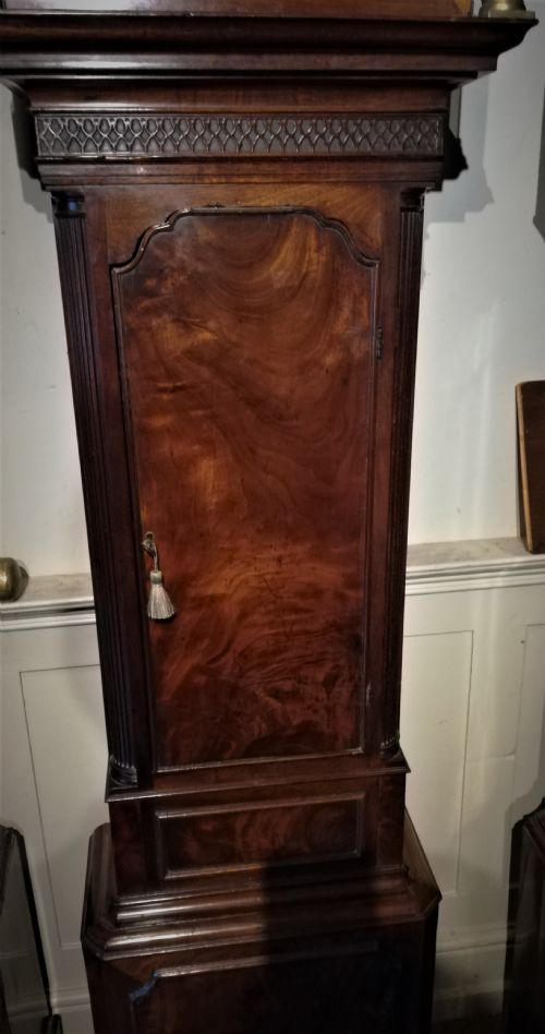 fig 1. 18th Cent Mahogany 8 Day Long Case / Grandfather Clock