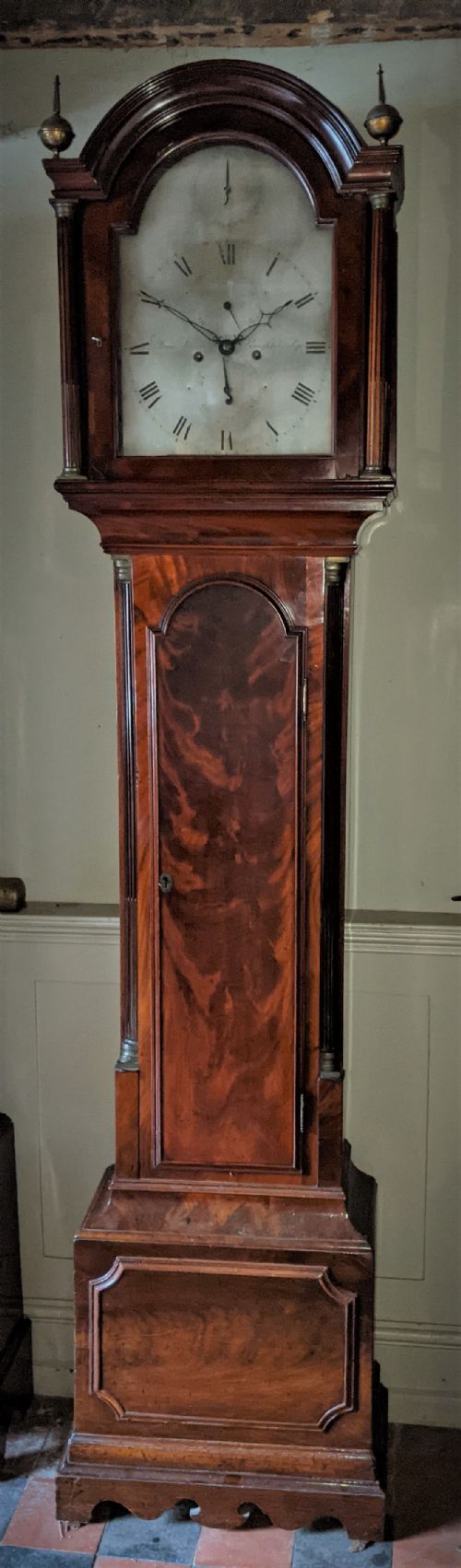 Geo III Mahogany London Long Case Clock