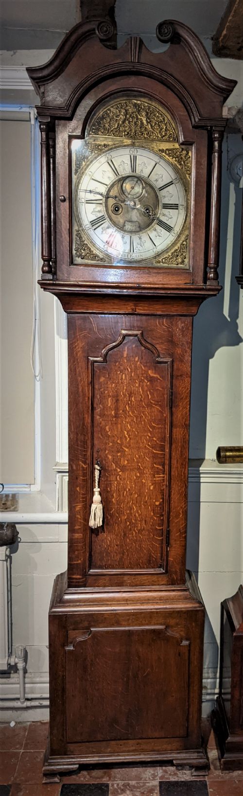 18th Cent Irish Oak Long Case Clock