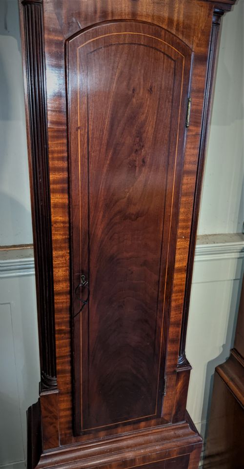 fig 2. Early 19th Cent Mahogany Scottish Long Case Clock