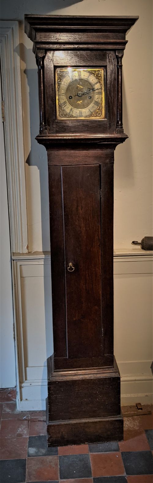18th Cent Oak Long Case Clock