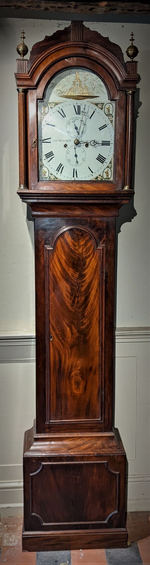 Late 18th Cent 8 Day Mahogany Long Case Longcase Grandfather Clock