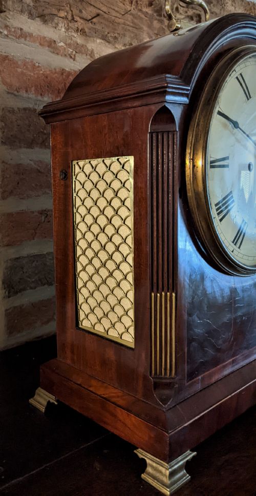 fig 1. Geo IV Mahogany Fusee Bracket Clock