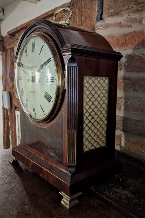 fig 2. Geo IV Mahogany Fusee Bracket Clock
