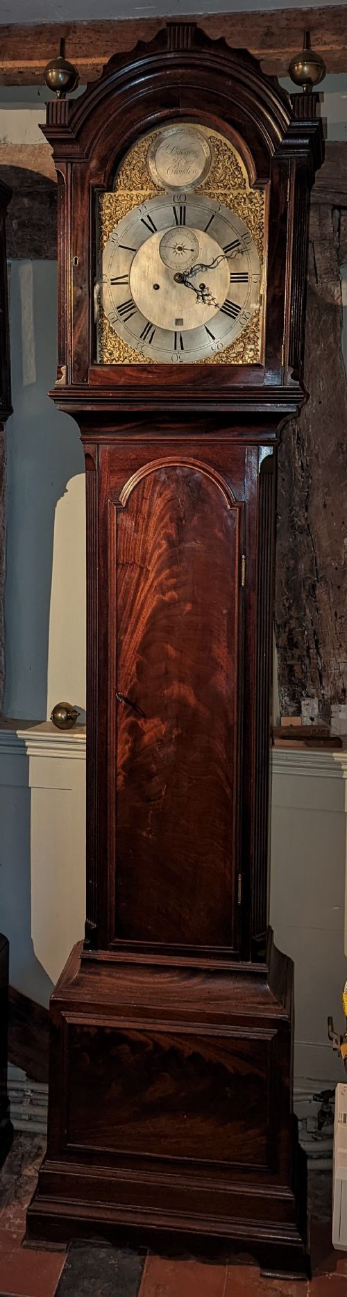 18th Cent Mahogany Longcase Long Case Grandfather Clock