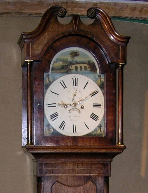fig 1. 19th Cent Oak 8 Day Longcase Clock