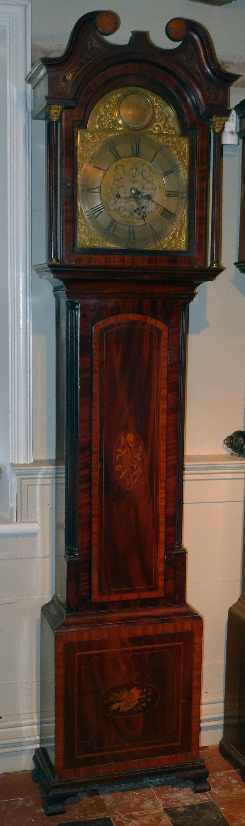 18th cent Mahogany Longcase Clock