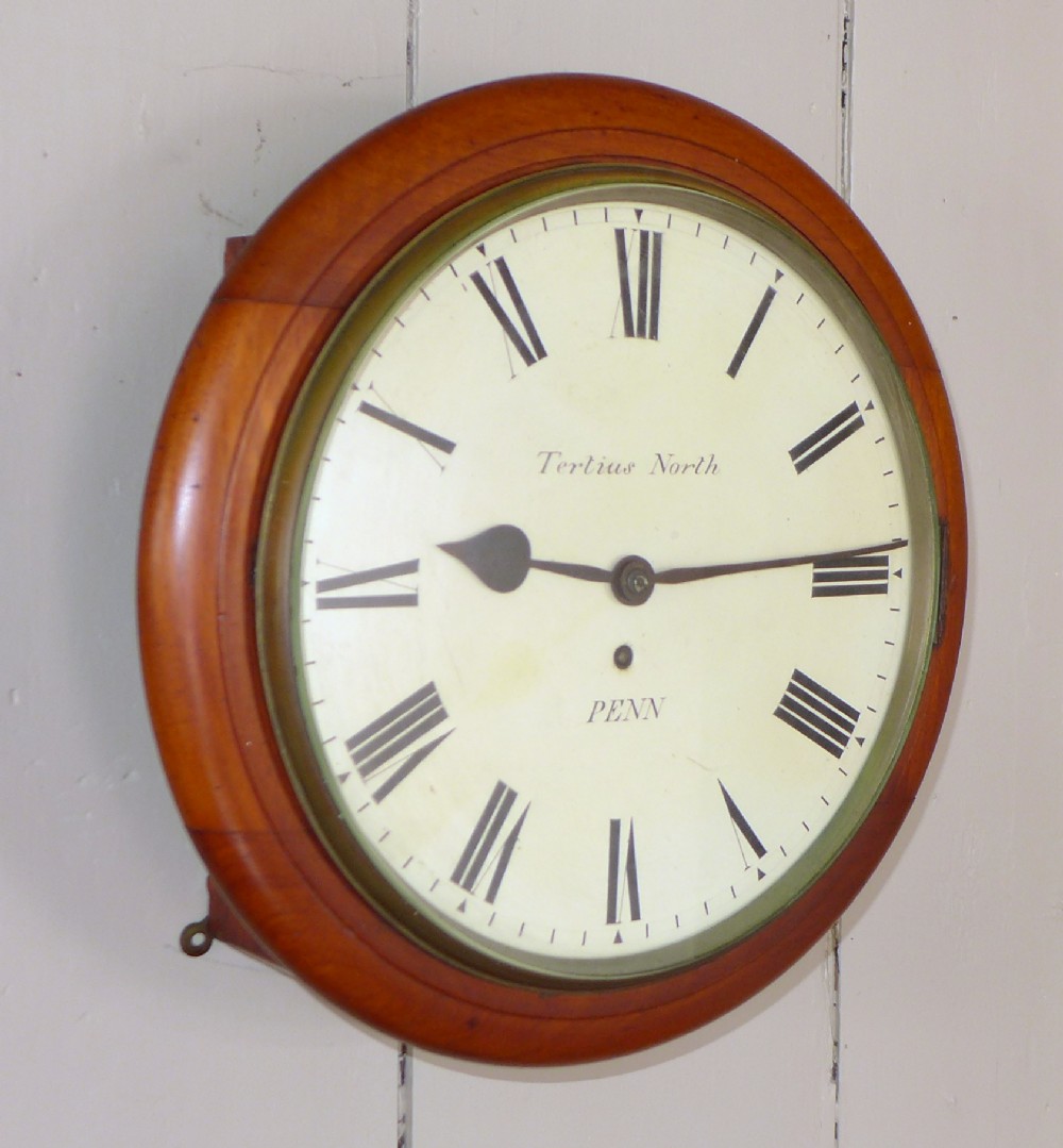 19th Cent Mahogany Fusee Dial Clock