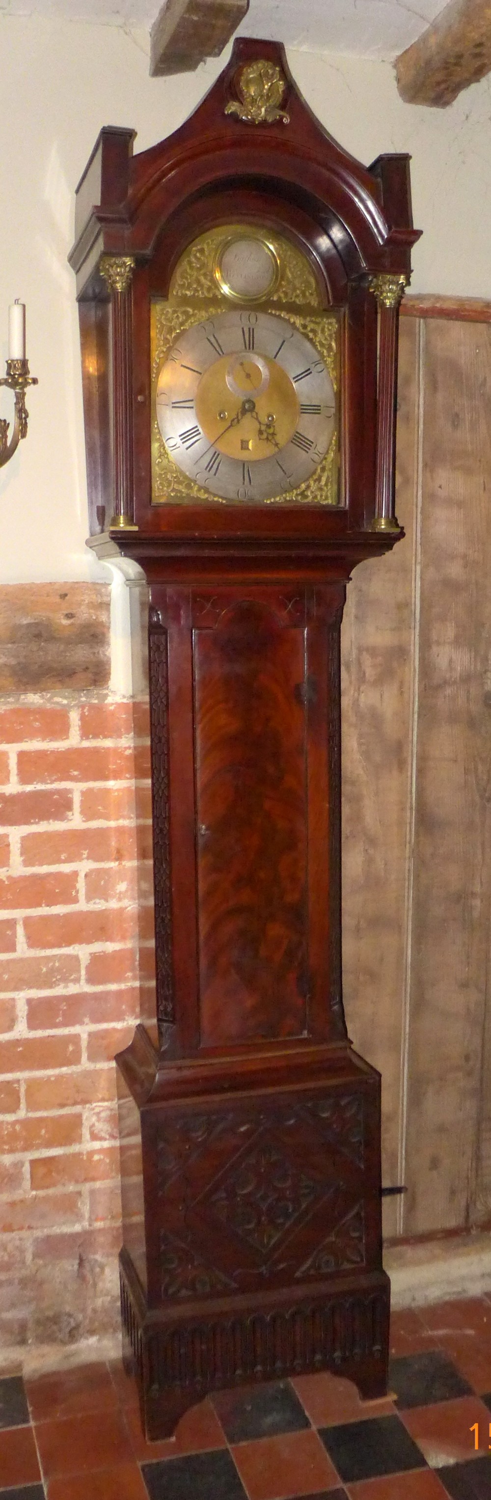 19th Cent Mahogany 8 Day Longcase Clock