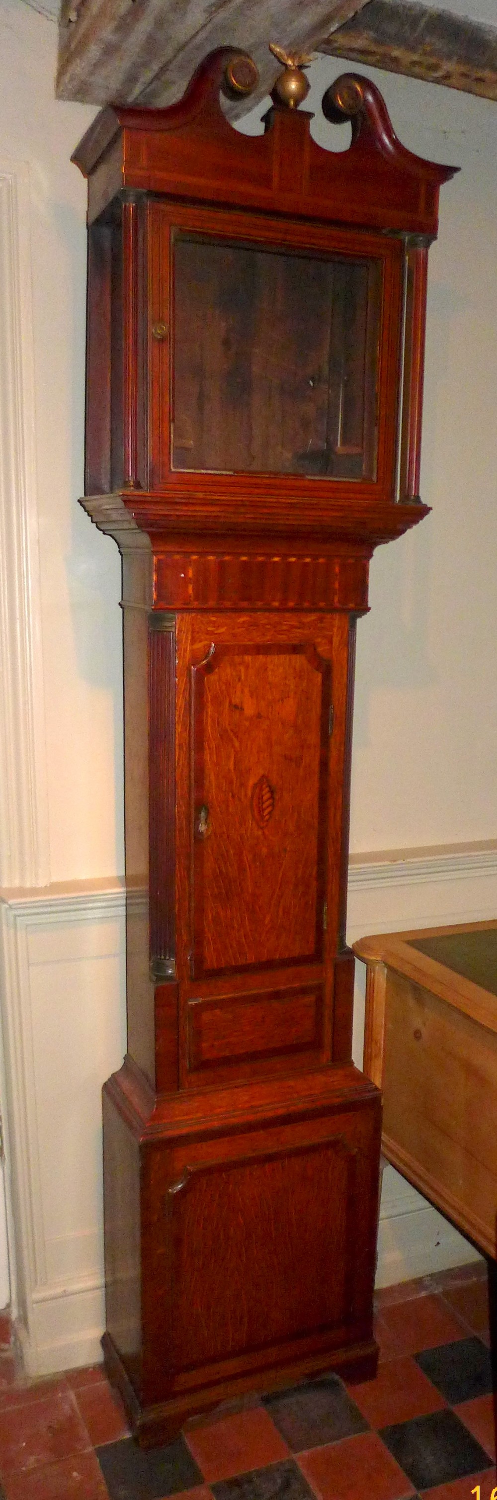 Early 19th Cent Oak & Mahogany Longcase Clock Case