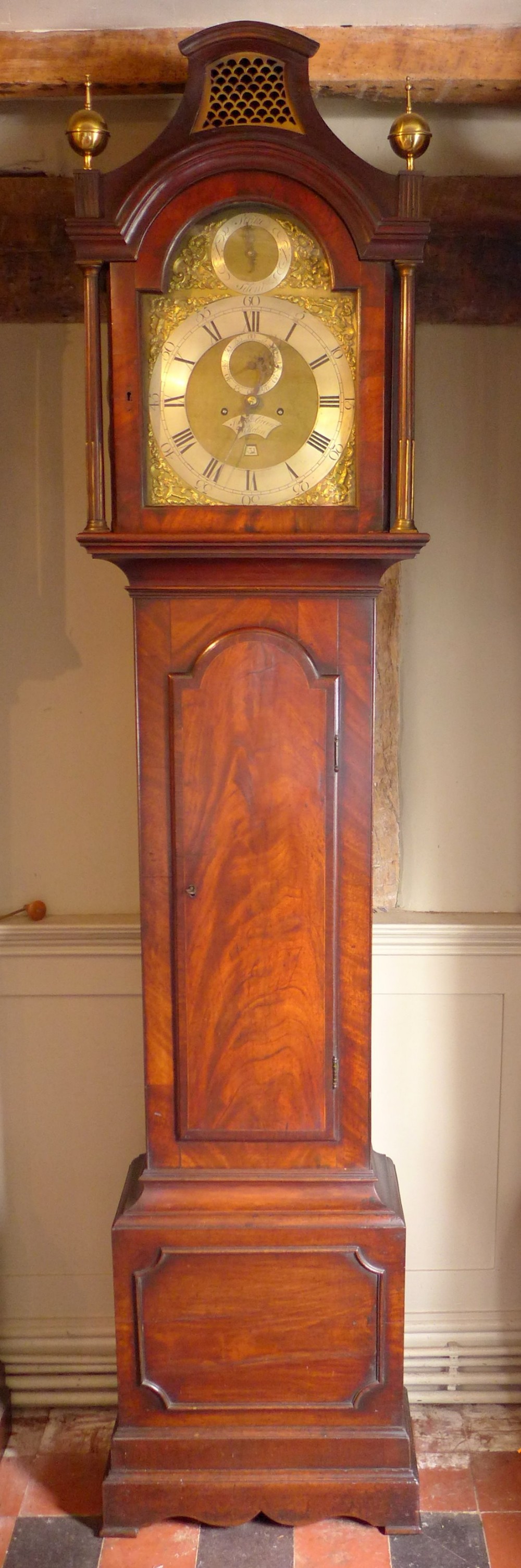 Good 18th Cent Mahogany Long Case Clock