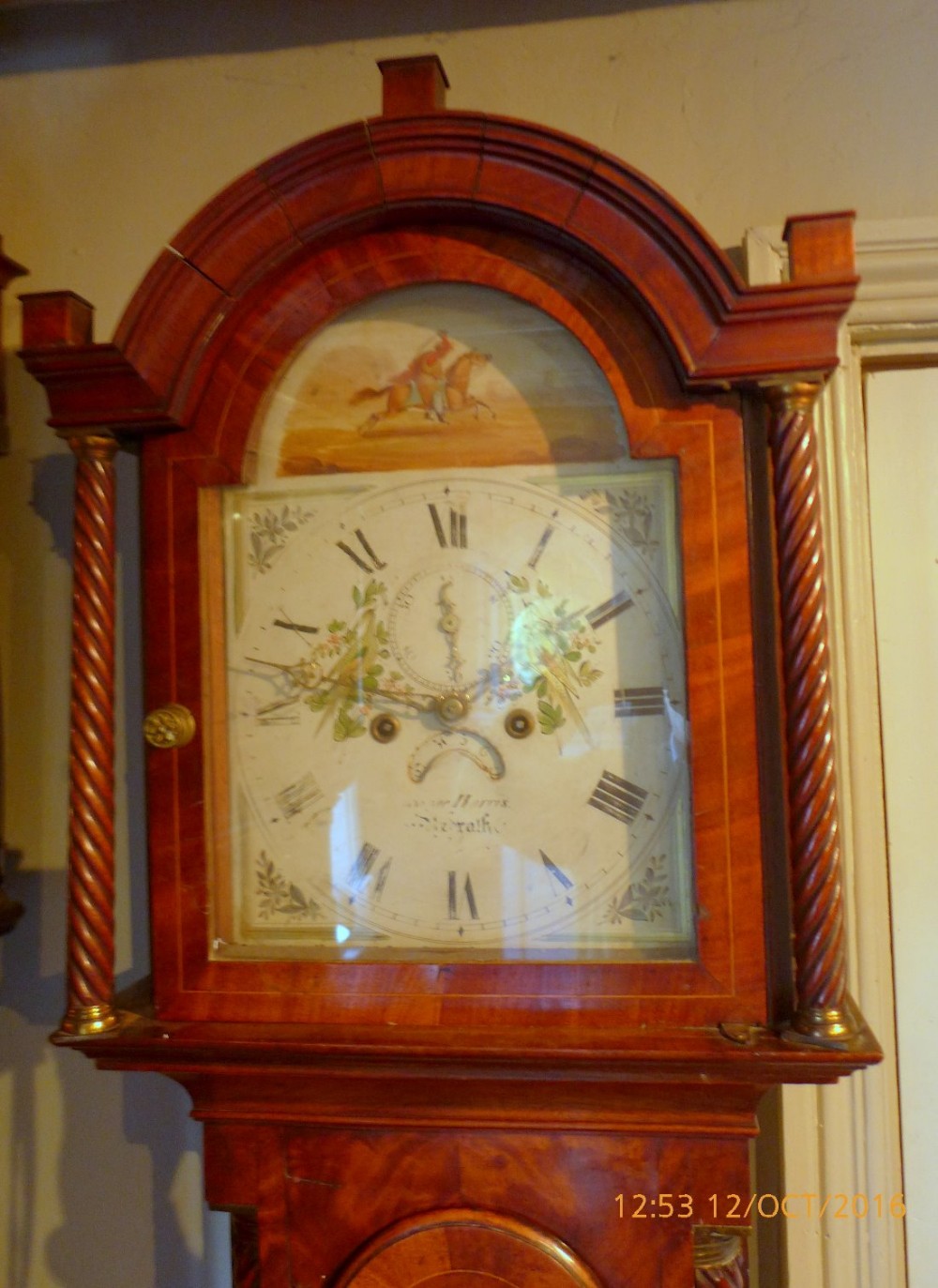 19th Cent Mahogany 8 Day Longcase Clock