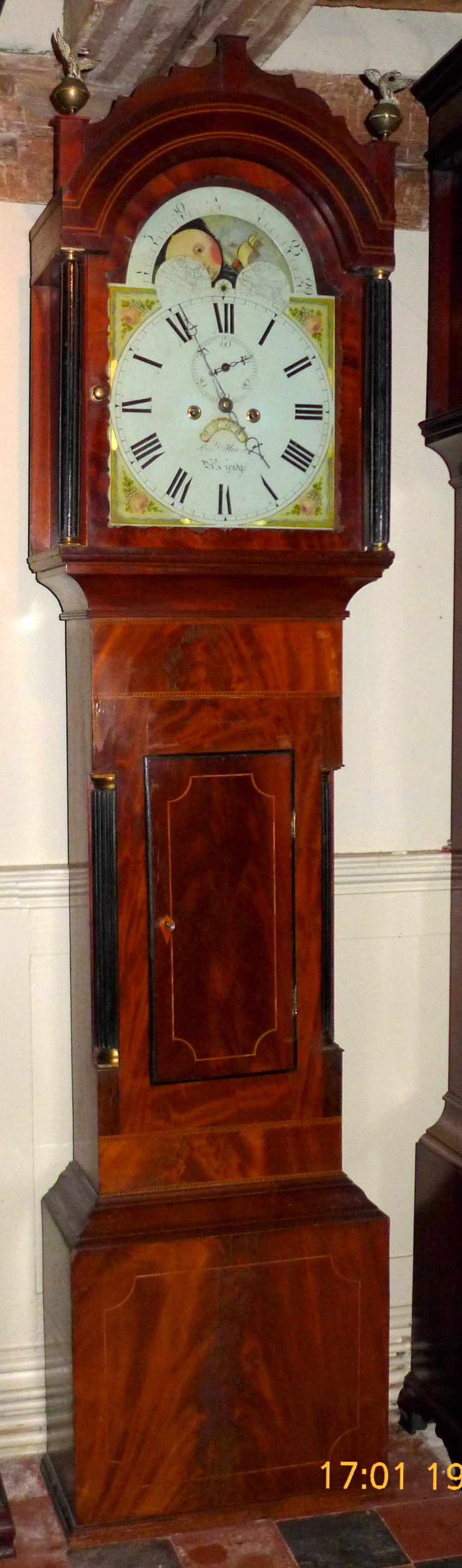 Small 19th Cent Moon Dial Longcase Clock