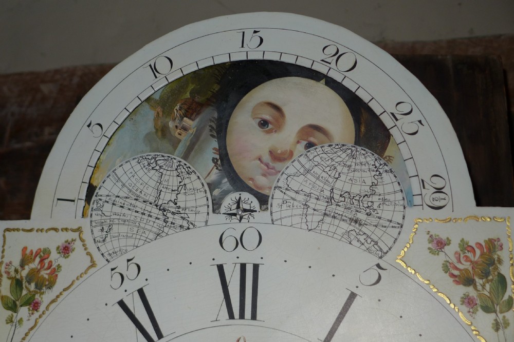 Geo III Mahogany Longcase Clock with Moon Dial View IV