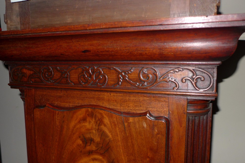 Geo III Mahogany Longcase Clock with Moon Dial View VIII