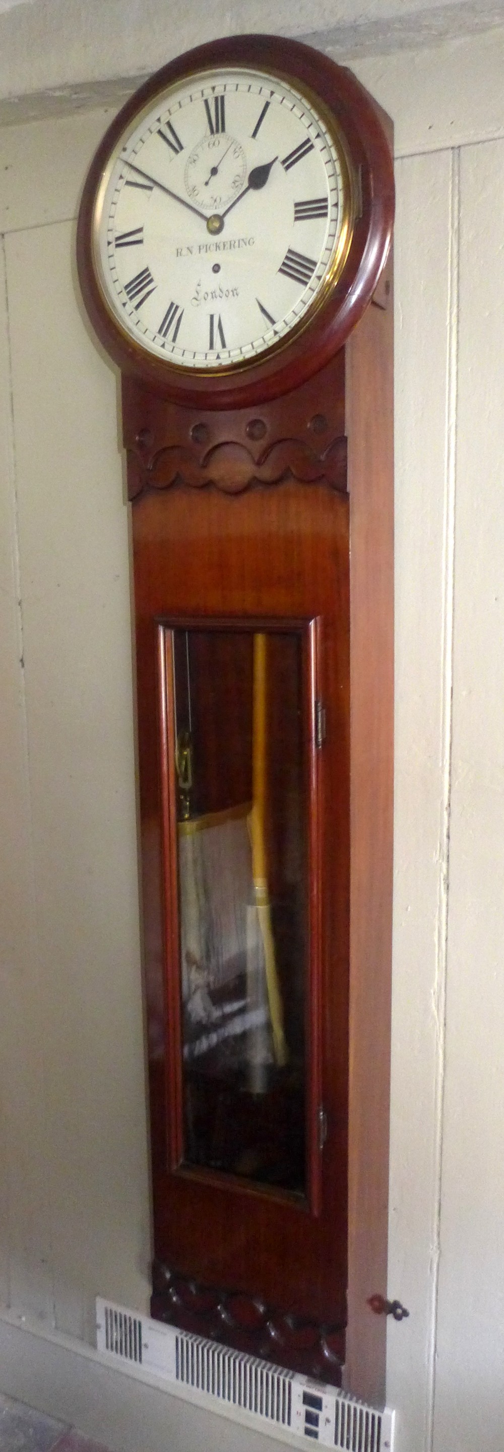 19th Cent Mahogany London Wall Regulator