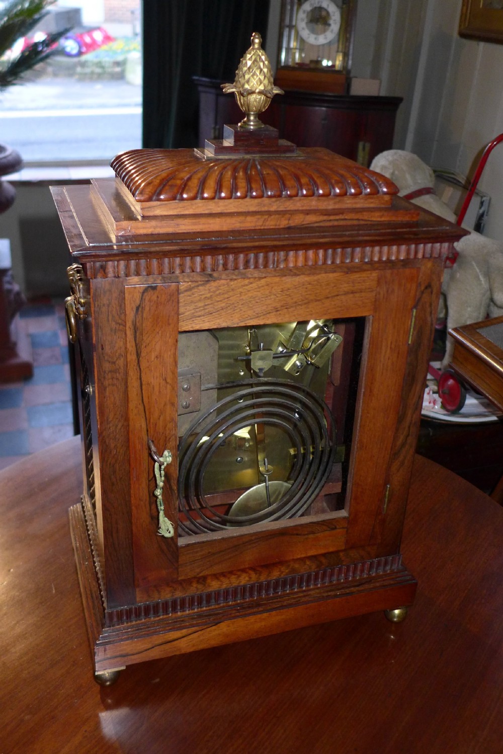 Fine 19th Cent 3 Train Musical Bracket Clock View III